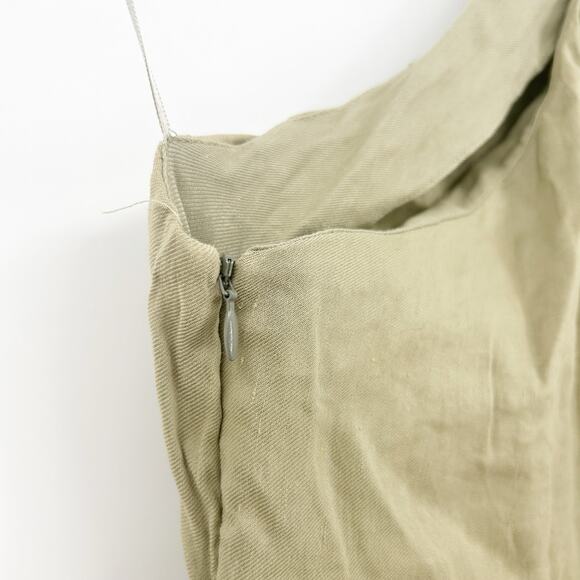 Zara Womens Beachy Blogger Favorite Linen Blend Asymmetric One Shoulder Dress M - Picture 9 of 9